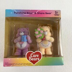 Care Bears Funshine Share Bear Collectible Flocked Poseable Figures TCFC 2024